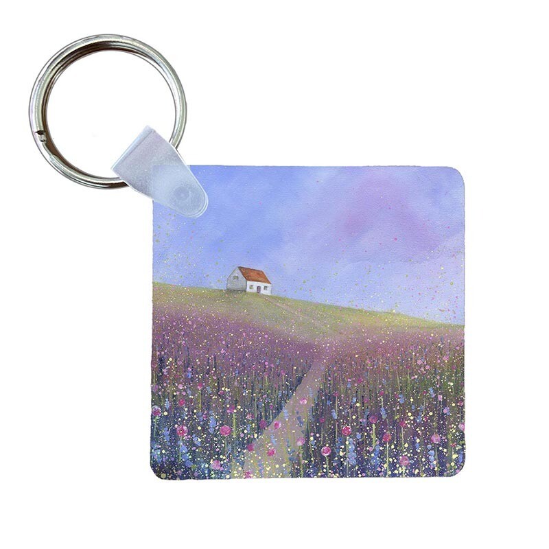 Cottage looking over the Meadow -  Keyring