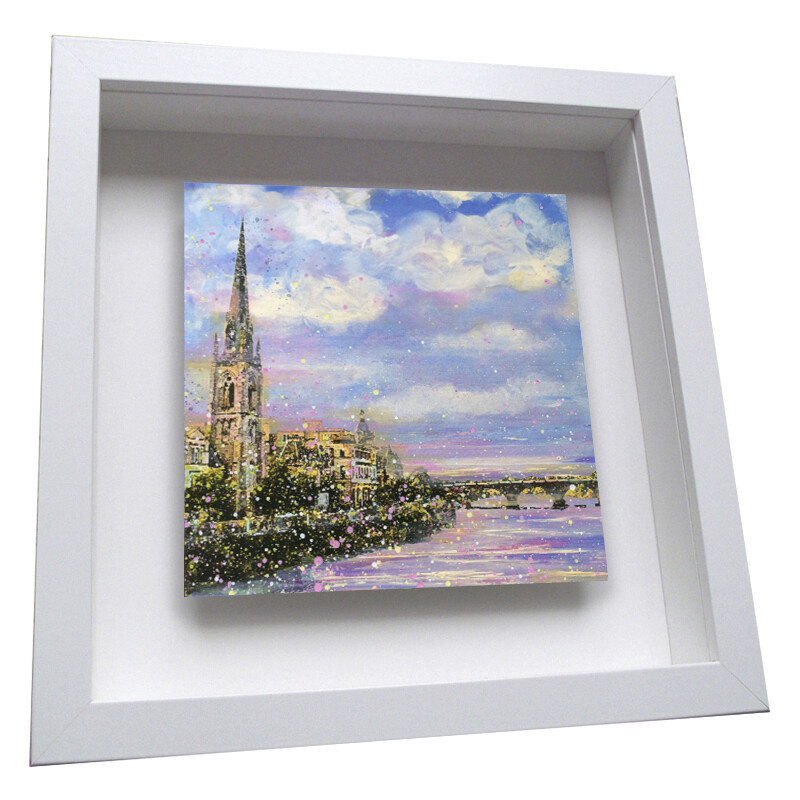 Perth Bridge, River Tay Framed Ceramic Tile