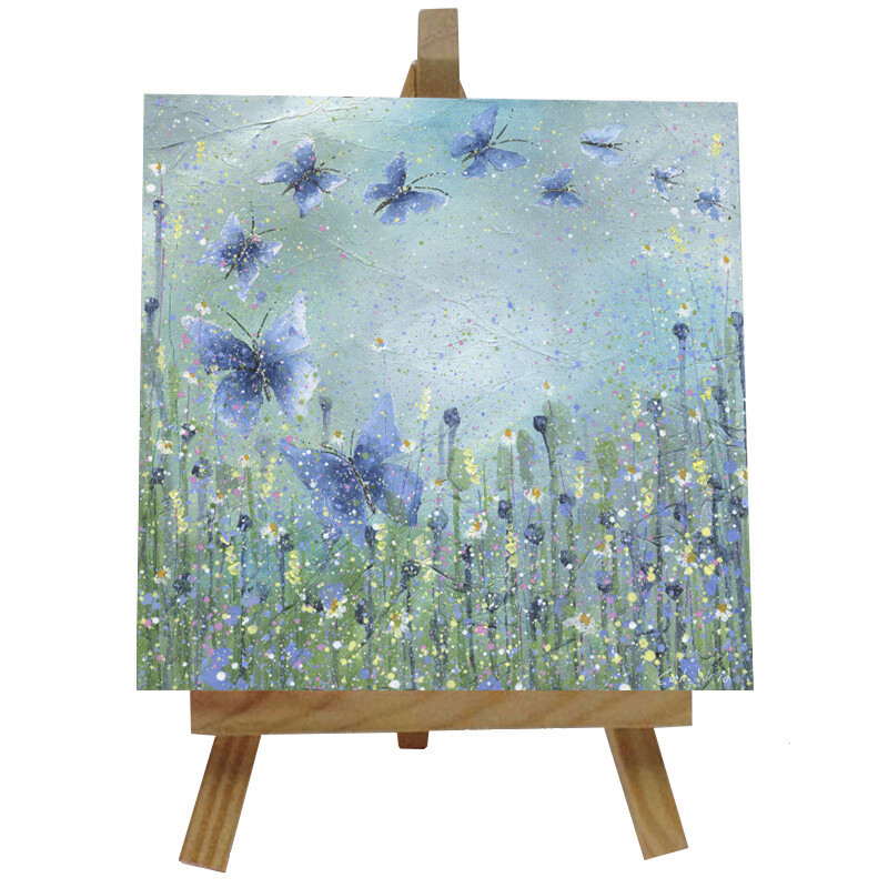 Blissful Butterflies tile with easel