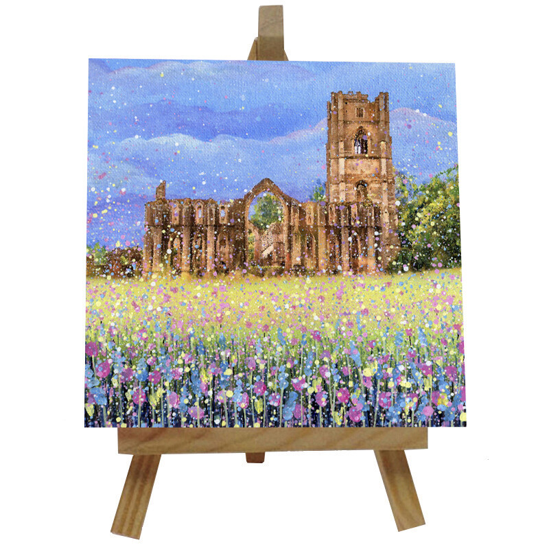 Fountains Abbey Ceramic tile with easel
