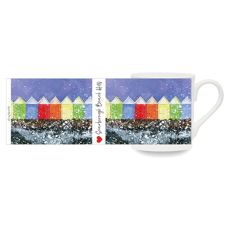 Scarborough Beach Huts Bone China Cup