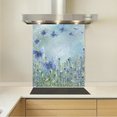 Art - Glass Kitchen Splashback - Blissful Butterflies