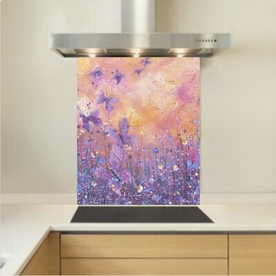 Art - Glass Kitchen Splashback - Forever Changing Butterflies
