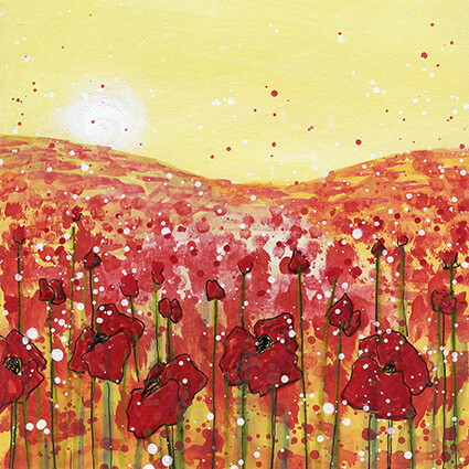 Poppies in the Sunshine  Original Painting