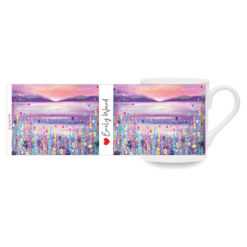 Purple Mountains Art Bone China Cup