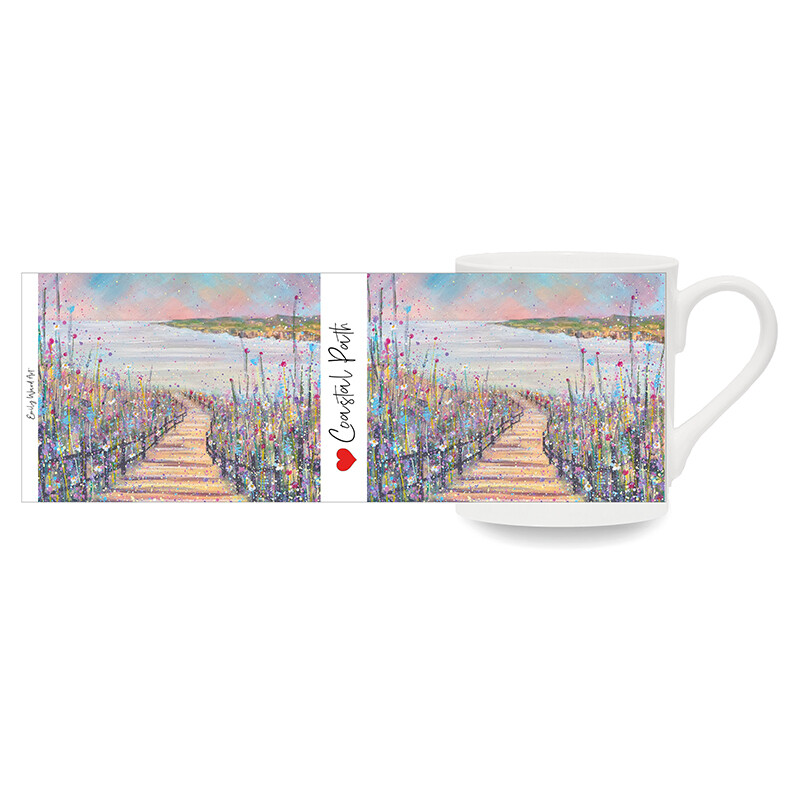 Coastal Path Art  Bone China Cup