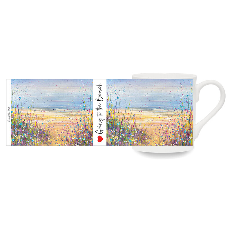 Going to the Beach Art Bone China Cup