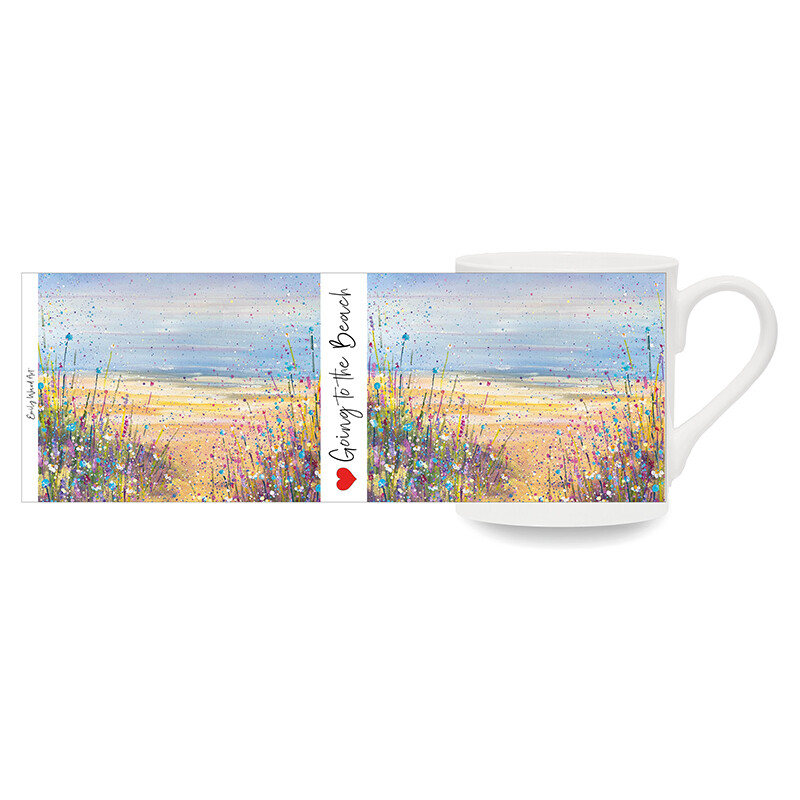 Going to the Beach Art  Bone China Cup