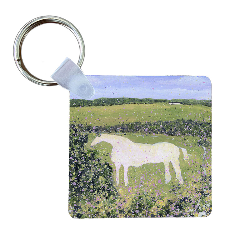 White Horse, Kilburn Art Keyring