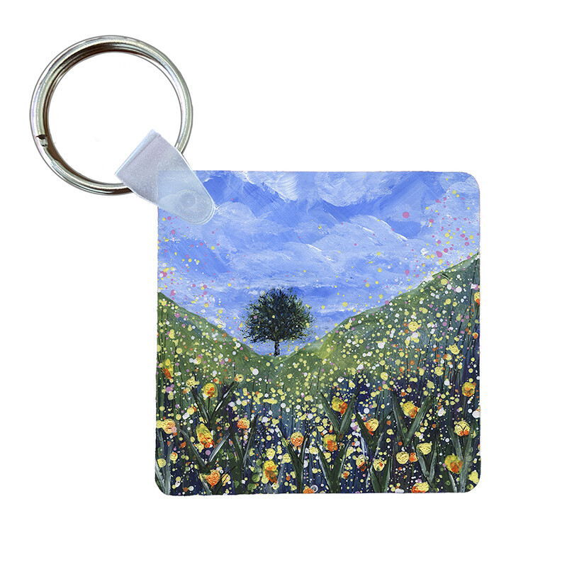 Sycamore Gap Spring  Art Keyring