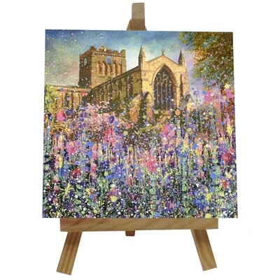 Hexham Abbey Ceramic tile with easel