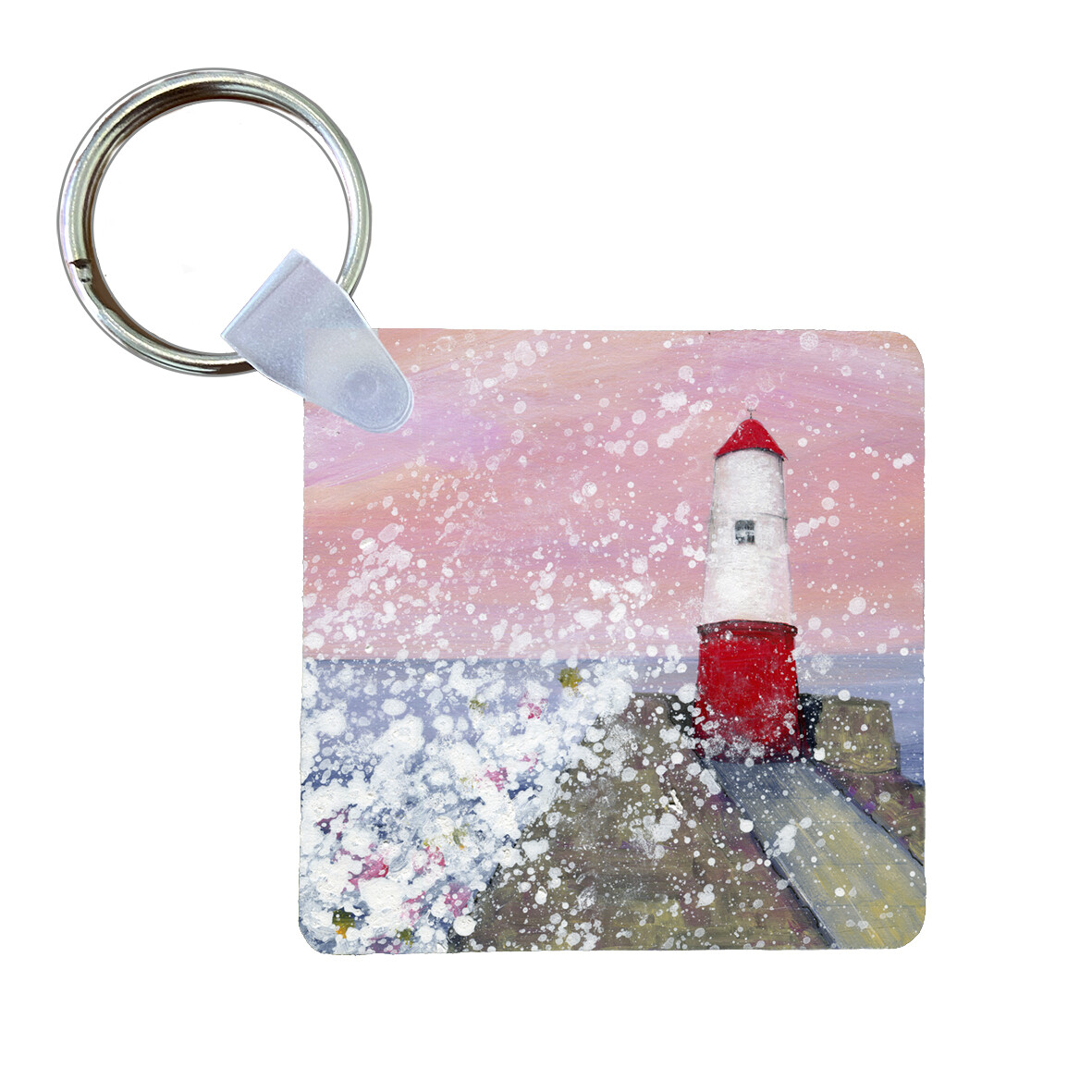 Berwick Lighthouse Art Keyring