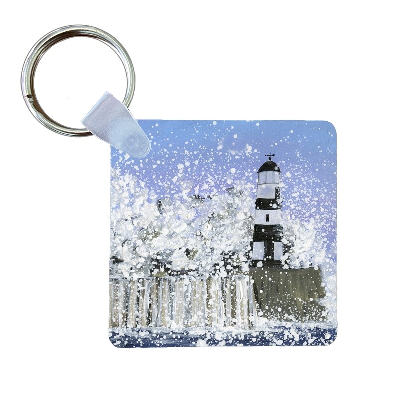 Seaham Lighthouse Art Keyring