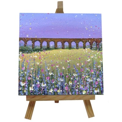 Twyford Viaduct Ceramic tile with easel