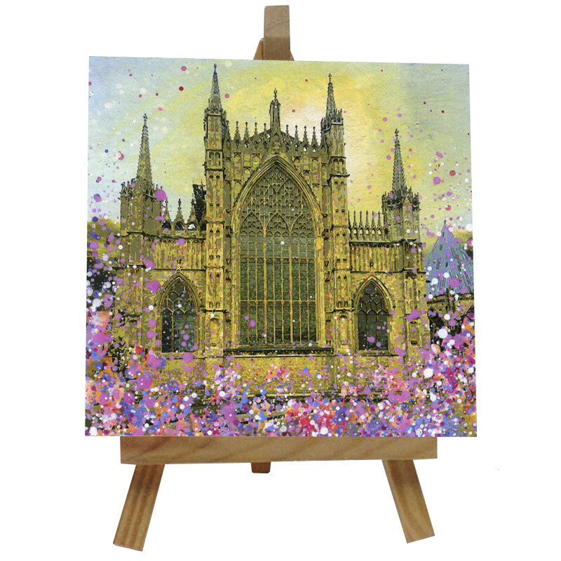 York Minster, East Window Ceramic tile with easel