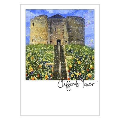 Clifford's Tower Art Postcard