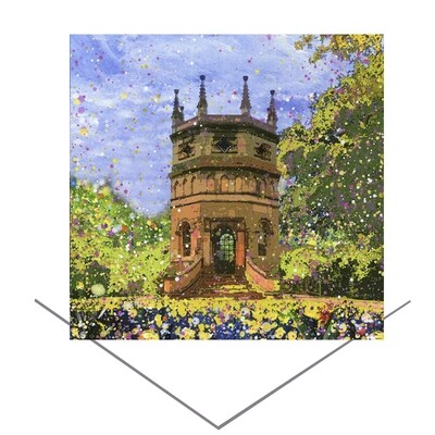 Octagon Tower, Studley Royal Water Garden Greeting Card