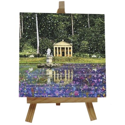 Temple of Piety, Studley Royal Water Garden Ceramic tile with easel