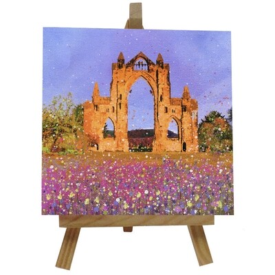Gisborough Priory Ceramic tile with easel