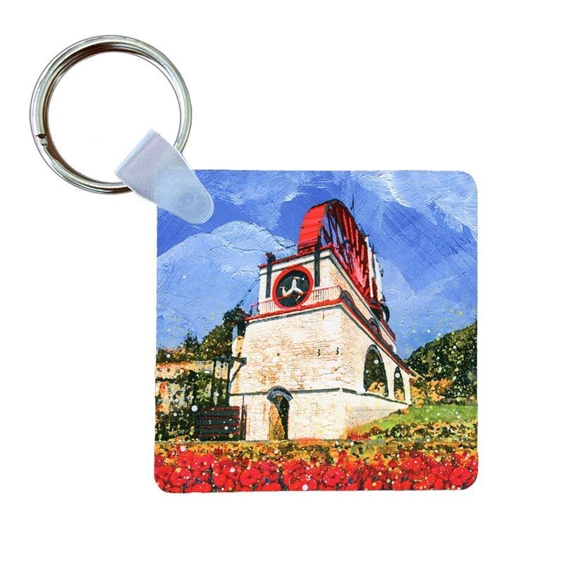 Laxey Wheel, Isle of Man Art Keyring