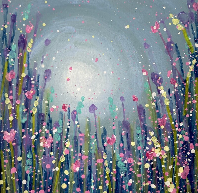 Flowers at Dusk Original Painting