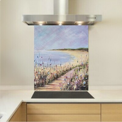 Art - Glass Kitchen Splashback - Lazy Beach Days