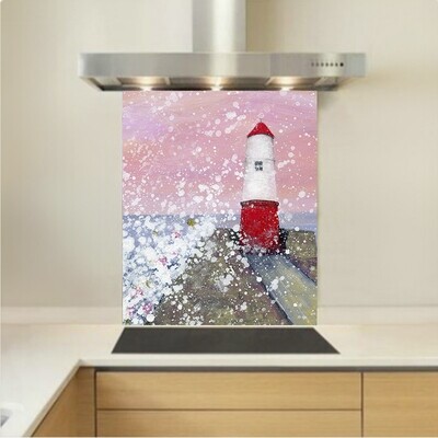 Art - Glass Kitchen Splashback - Berwick Lighthouse