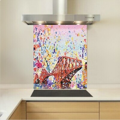 Art - Glass Kitchen Splashback - Forth Railway Bridge