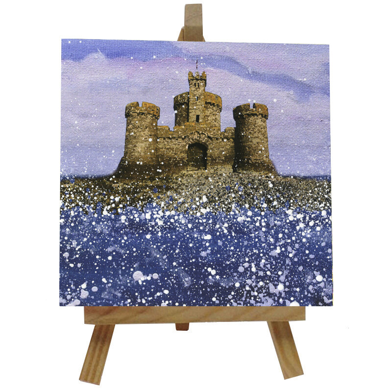 Tower of Refuge Ceramic tile with easel