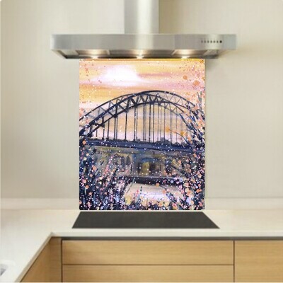 Art - Glass Kitchen Splashback - Tyne Bridge