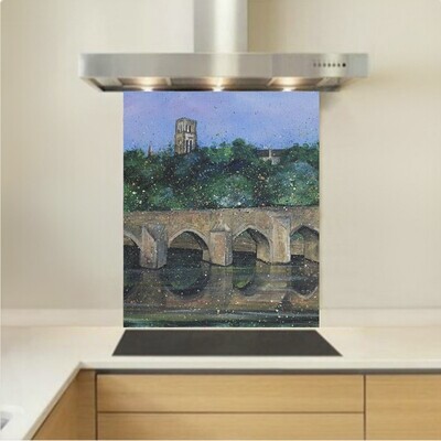 Art - Glass Kitchen Splashback - Elvet Bridge