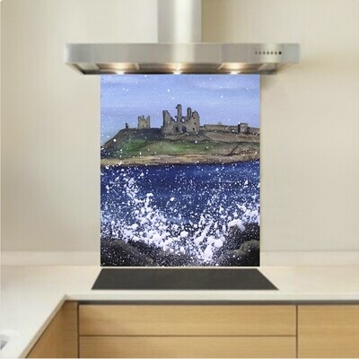 Art - Glass Kitchen Splashback - Dunstanburgh Castle