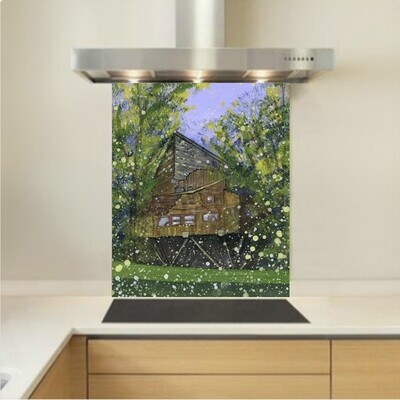 Art - Glass Kitchen Splashback - The Alnwick Garden Treehouse