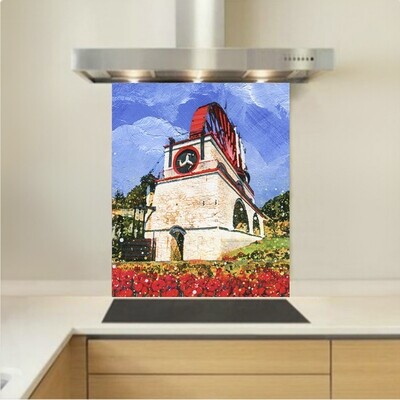 Art - Glass Kitchen Splashback - Laxey Wheel