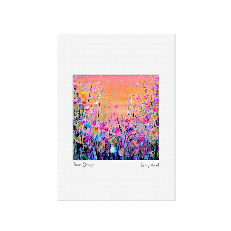 Orange Flowers Mini Print A4