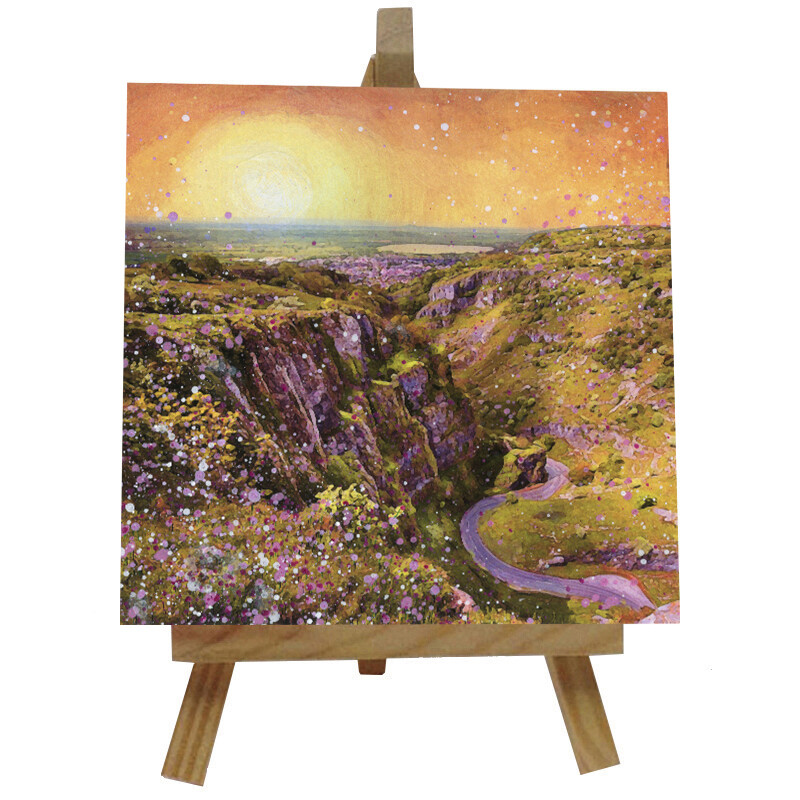 Cheddar Gorge  Ceramic tile with easel