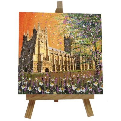 Canterbury Cathedral Ceramic tile with easel