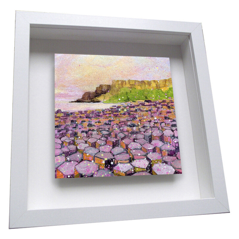 Giant's Causeway - Pink -  Framed Ceramic Tile
