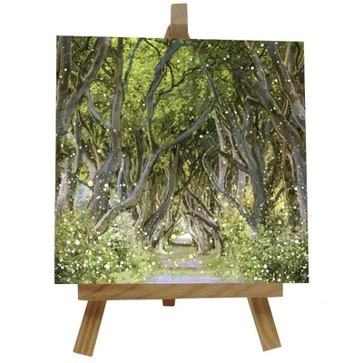 Dark Hedges, Ballymoney Ceramic tile with easel