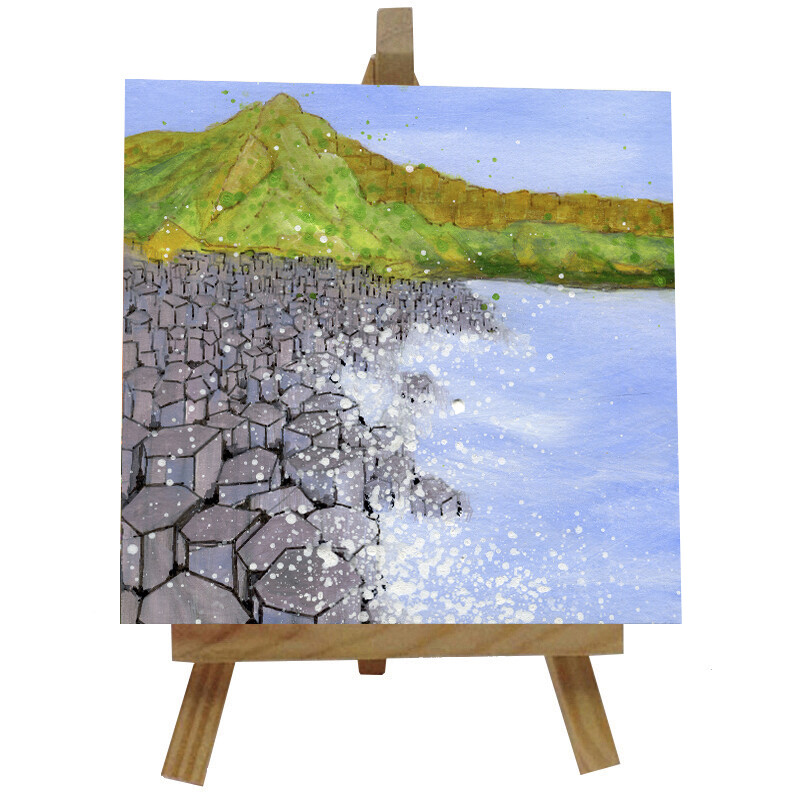 Giant's Causeway Ceramic tile with easel