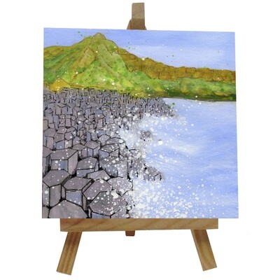 Giant's Causeway Ceramic tile with easel