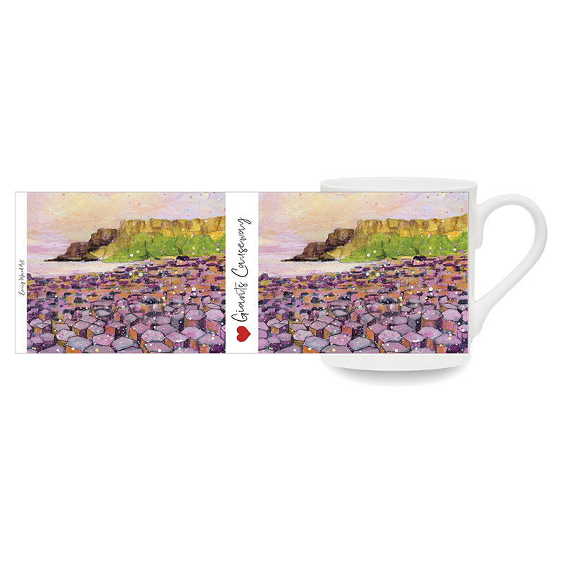 Giant's Causeway - Pink -  Bone China Cup