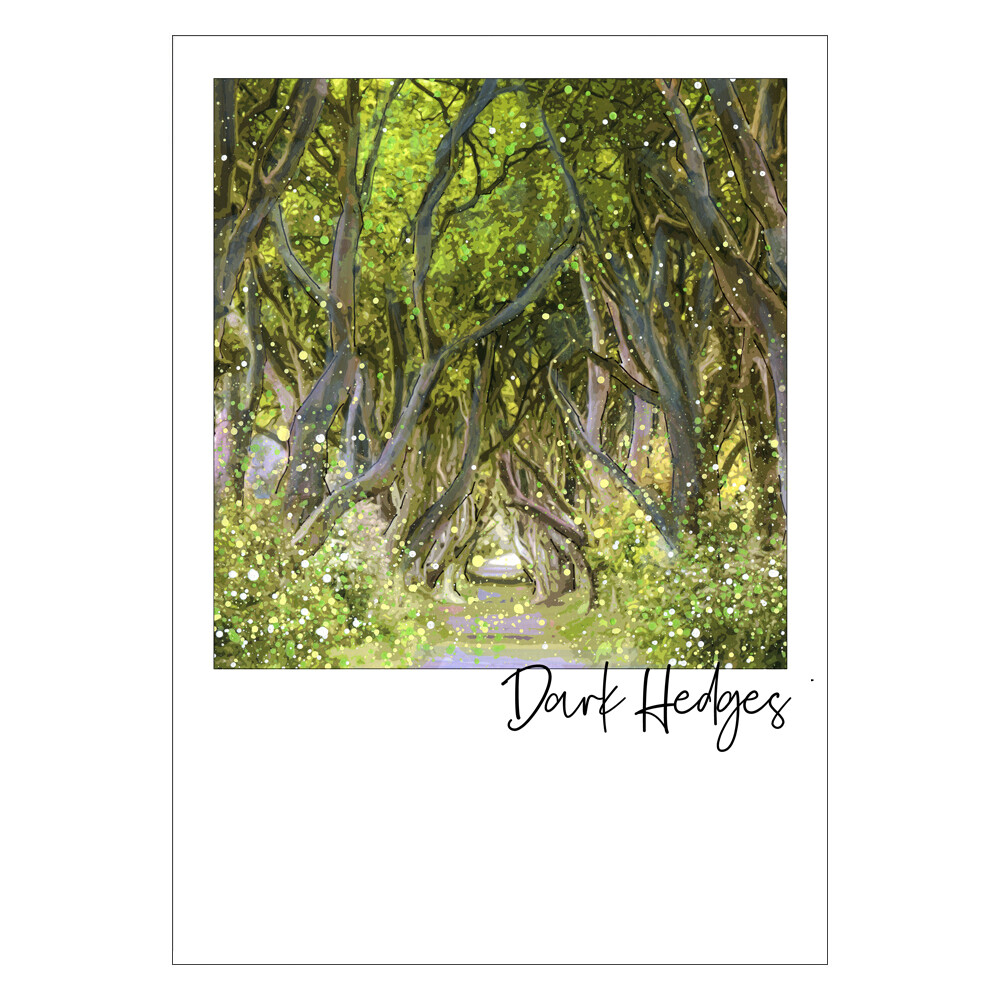 Dark Hedges, Ballymoney Art Postcard
