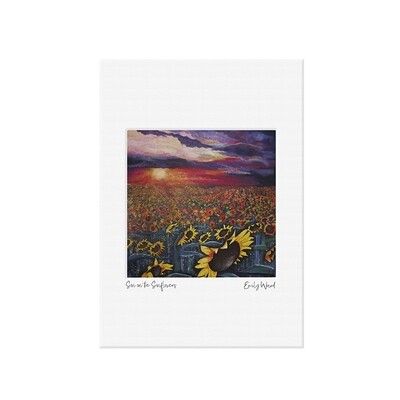 Sun on Sunflowers Mini Print A4