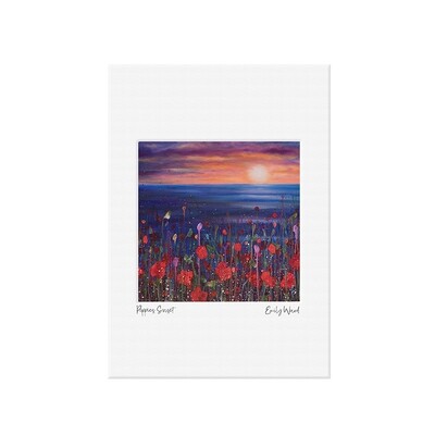 Poppies at Sunset Mini Print A4