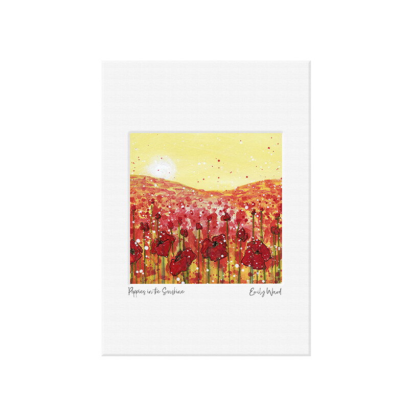 Poppies in the Sunshine Mini Print A4