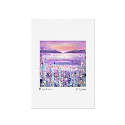 Purple Mountains Mini Print A4