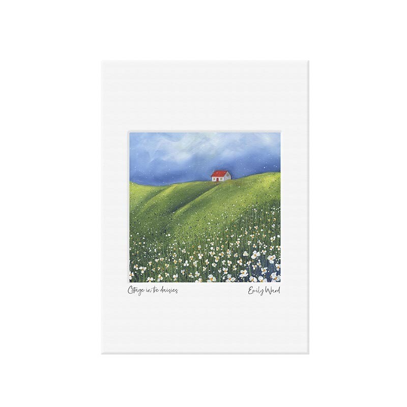 Cottage in the Daisies Open Edition Print A4