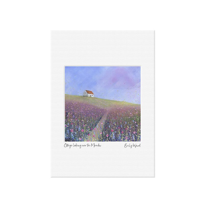 Cottage looking over the Meadow Open Edition Print A4