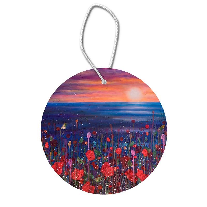 Poppies in the Sunset Hanging Pendant Decoration